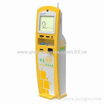 LKS Hot Selling Hotel Kiosk with Card Reader and Card Dispenser Functions